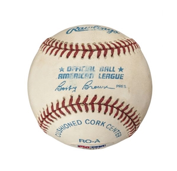 Dave Winfield Signed Game Used Baseball From His 3,000th Hit Game